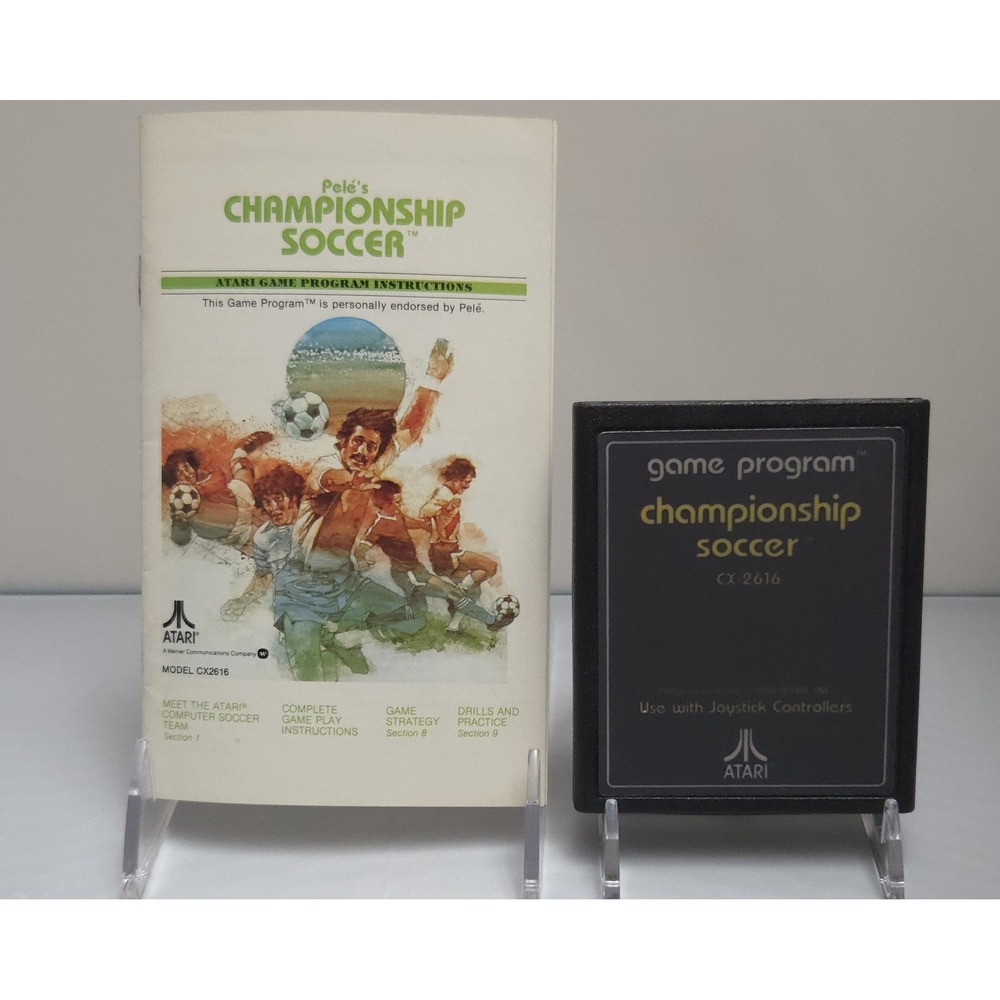 Pele's Championship‎ Soccer (Atari 2600, 1980) Cartridge & Manual - Tested Works